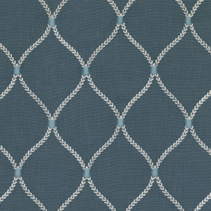 Deane Embroidery Sapphire-Nc 700504 by Williamsburg Fabric