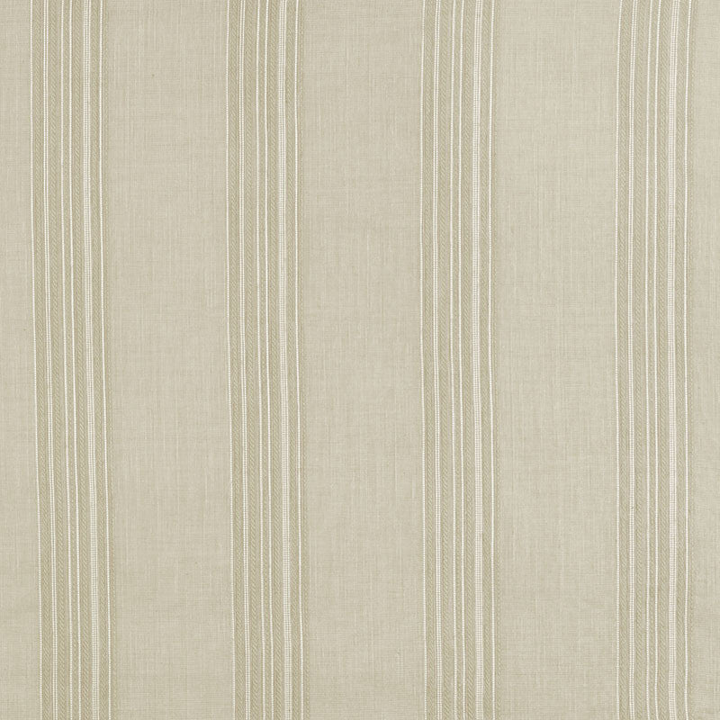 Banded Stripe Oyster 70110 by Schumacher Fabric Essentials-Sheers-Casements 37% Cotton, 37% Linen, 26% Viscose - Horizontal: - and Vertical: 7 56 - Fabric Carolina -
