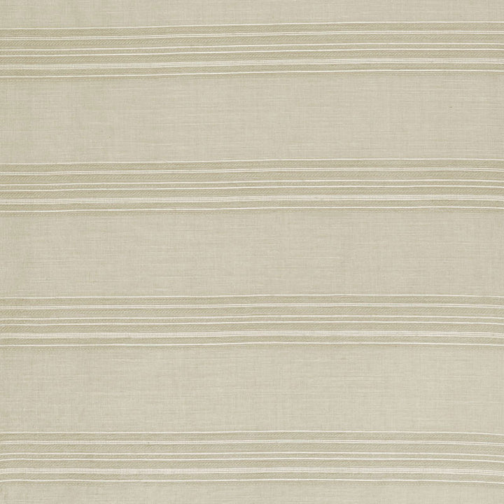 Banded Stripe Oyster 70110 by Schumacher Fabric ESSENTIALS: SHEERS & CASEMENTS II See Sample UNITED STATES OF AMERICA LIGHT DUTY </p><p>Repeat: Horizontal: - and Vertical: 7" (18CM) 56" (142CM) - Fabric Carolina -