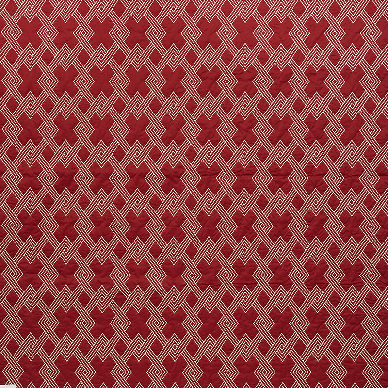 Hix Red 70141 by Schumacher Fabric Clique 43% Cotton, 24% Spun, 4% Spun, 29% Polywadding - Horizontal: 4.5 and Vertical: 6.25 50.5 - Fabric Carolina -