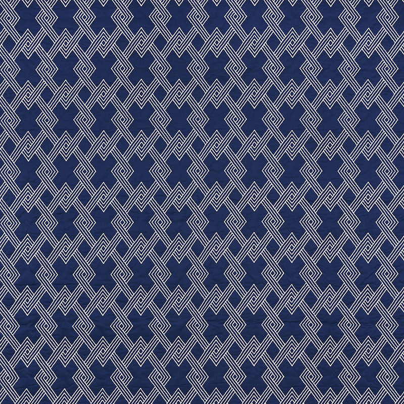 Hix Navy 70142 by Schumacher Fabric Clique 43% Cotton, 24% Spun, 4% Spun, 29% Polywadding - Horizontal: 4.5 and Vertical: 6.25 50.5 - Fabric Carolina -