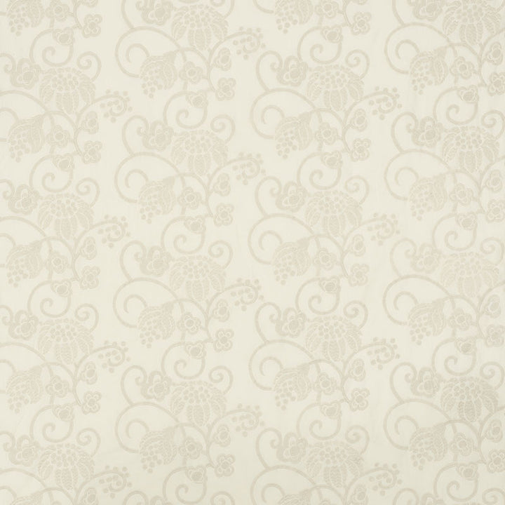 Calliope Embroidery Ivory 70180 by Schumacher Fabric Contemporary-Embroideries 70% Cotton, 30% Linen - Horizontal: 27 and Vertical: 12.5 54.5 - Fabric Carolina -