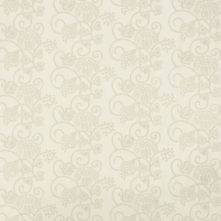 Calliope Embroidery Ivory 70180 by Schumacher Fabric CONTEMPORARY EMBROIDERIES See Sample INDIA - </p><p>Repeat: Horizontal: 27" (69CM) and Vertical: 12 1/2" (32CM) 54 1/2" (138CM) - Fabric Carolina -