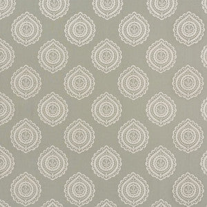 Olana Linen Embroidery Haze 70200 by Schumacher Fabric