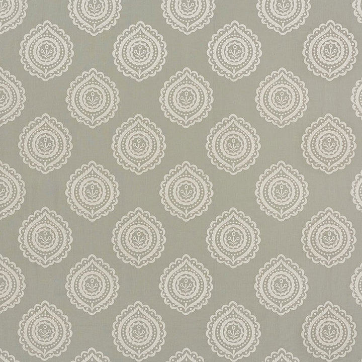 Olana Linen Embroidery Haze 70200 by Schumacher Fabric CONTEMPORARY EMBROIDERIES See Sample INDIA - </p><p>Repeat: Horizontal: 12 5/8" (32CM) and Vertical: 12 1/2" (32CM) 50 1/8" (127CM) - Fabric Carolina -