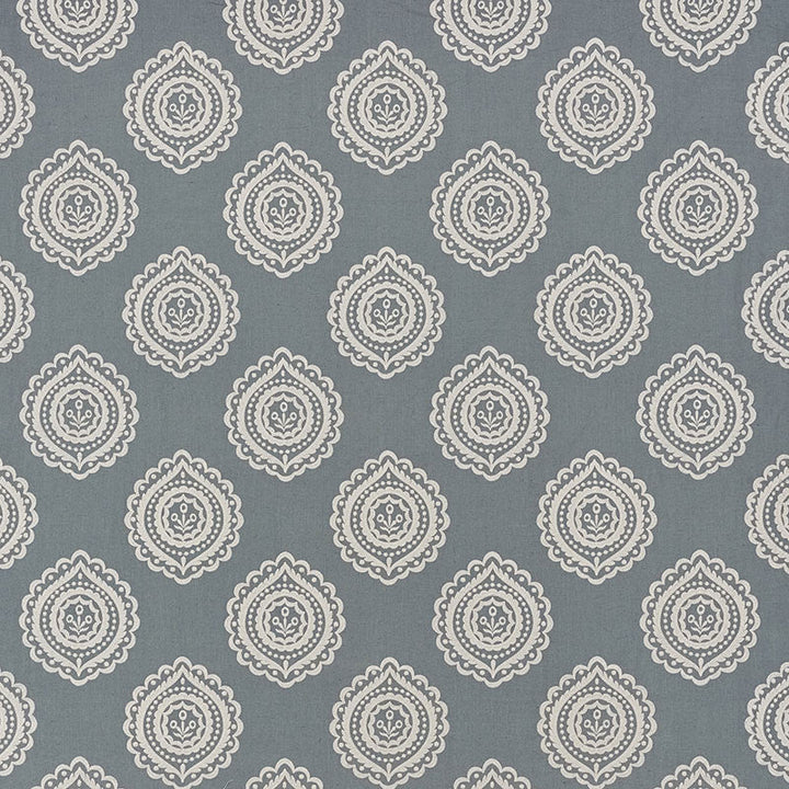 Olana Linen Embroidery Slate 70201 by Schumacher Fabric Schumacher Fabric Olana Linen Embroidery Slate 70201Fabric LINEN 60% INDIA </p><p>Repeat: H: HORZ. 12 5/8" (32CM) , V: VERT. 12 1/2" (32CM) 50.125 - Fabric Carolina -