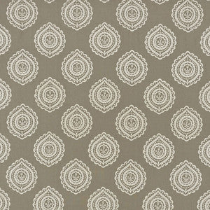Olana Linen Embroidery Stone 70202 by Schumacher Fabric