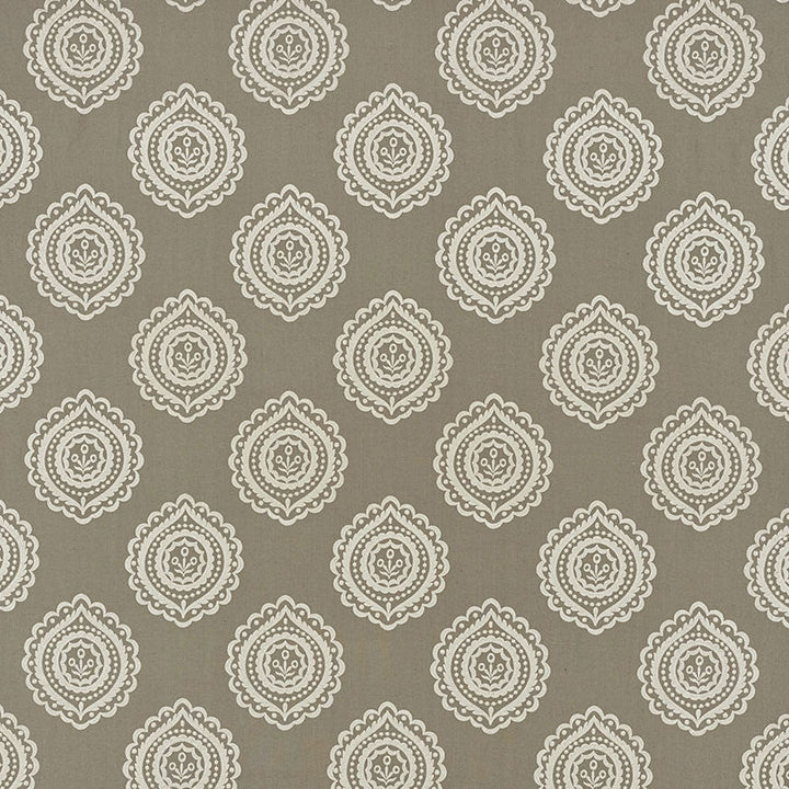 Olana Linen Embroidery Stone 70202 by Schumacher Fabric Schumacher Fabric Olana Linen Embroidery Stone 70202Fabric LINEN 60% INDIA </p><p>Repeat: H: HORZ. 12 5/8" (32CM) , V: VERT. 12 1/2" (32CM) 50.125 - Fabric Carolina -