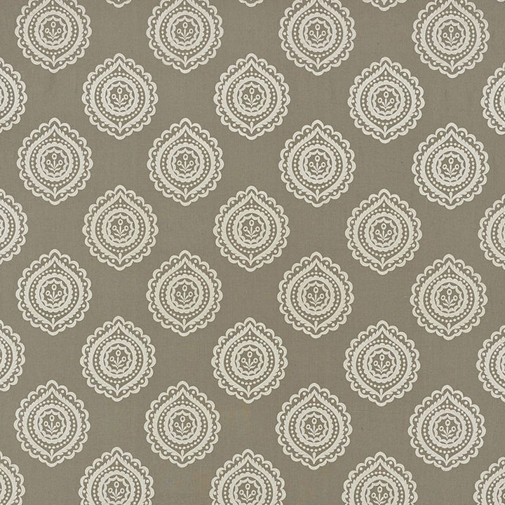 Olana Linen Embroidery Stone 70202 by Schumacher Fabric CONTEMPORARY EMBROIDERIES LINEN 60% VISCOSE RAYON 34% INDIA </p><p>Repeat: Horizontal: 12 5/8" (32CM) and Vertical: 12 1/2" (32CM) 50.125 - Fabric Carolina -