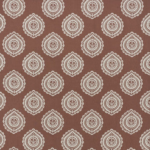 Olana Linen Embroidery Cafe Mocha 70203 by Schumacher Fabric