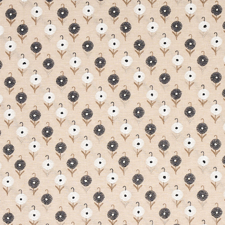 Avodica Embroidery Moonstone 70212 by Schumacher Fabric CONTEMPORARY EMBROIDERIES LINEN 40% SILK 26% INDIA </p><p>Repeat: Horizontal: 17" (43CM) and Vertical: 11" (28CM) 51 - Fabric Carolina -