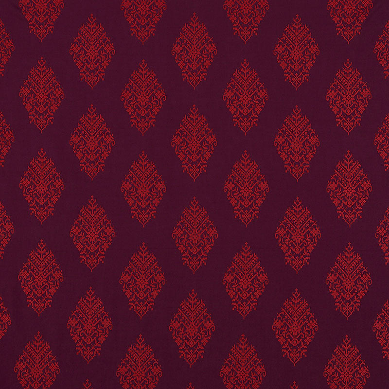 Zinda Embroidery Berry 70224 by Schumacher Fabric Contemporary-Embroideries 38% Linen, 33% Cotton, 29% Spun - Horizontal: 12.75 and Vertical: 11.25 51 - Fabric Carolina -