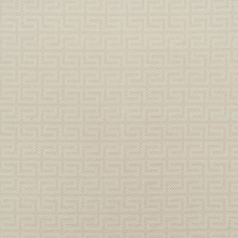 A Maze Embroidery Sand 70231 by Schumacher Designer Fabric CONTEMPORARY EMBROIDERIES See Sample INDIA - </p><p>Repeat: Horizontal: 4 1/4" (11CM) and Vertical: 7 3/4" (20CM) 51" (130CM) - Swanky Fabrics -