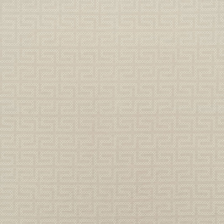 A Maze Embroidery Sand 70231 by Schumacher Designer Fabric CONTEMPORARY EMBROIDERIES See Sample INDIA - </p><p>Repeat: Horizontal: 4 1/4" (11CM) and Vertical: 7 3/4" (20CM) 51" (130CM) - Swanky Fabrics -