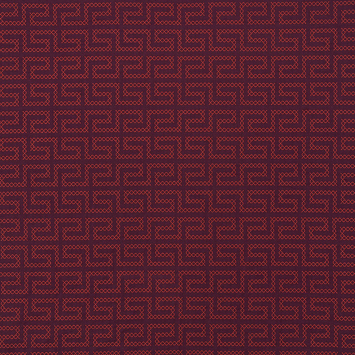 A Maze Embroidery Berry 70234 by Schumacher Designer Fabric Contemporary-Embroideries 36% Linen, 35% Spun, 29% Cotton - Horizontal: 4.25 and Vertical: 7.75 51 - Swanky Fabrics -