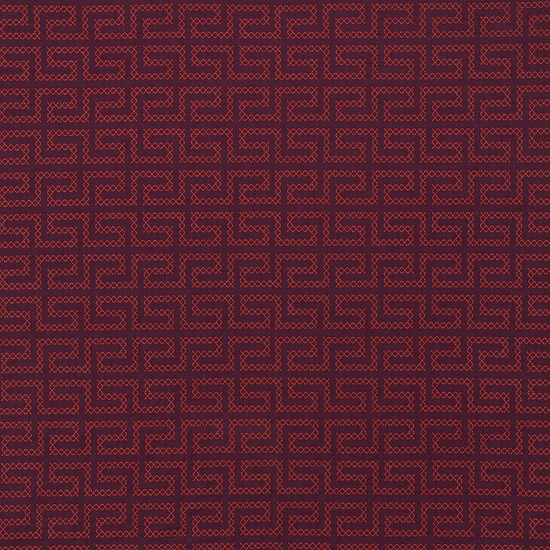 A Maze Embroidery Berry 70234 by Schumacher Fabric Contemporary-Embroideries 36% Linen, 35% Spun, 29% Cotton - Horizontal: 4.25 and Vertical: 7.75 51 - Fabric Carolina -