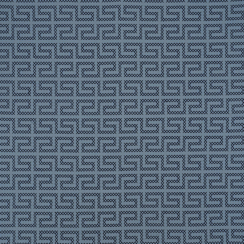 A Maze Embroidery Cadet 70235 by Schumacher Fabric Contemporary-Embroideries 36% Linen, 35% Spun, 29% Cotton - Horizontal: 4.25 and Vertical: 7.75 51 - Fabric Carolina -