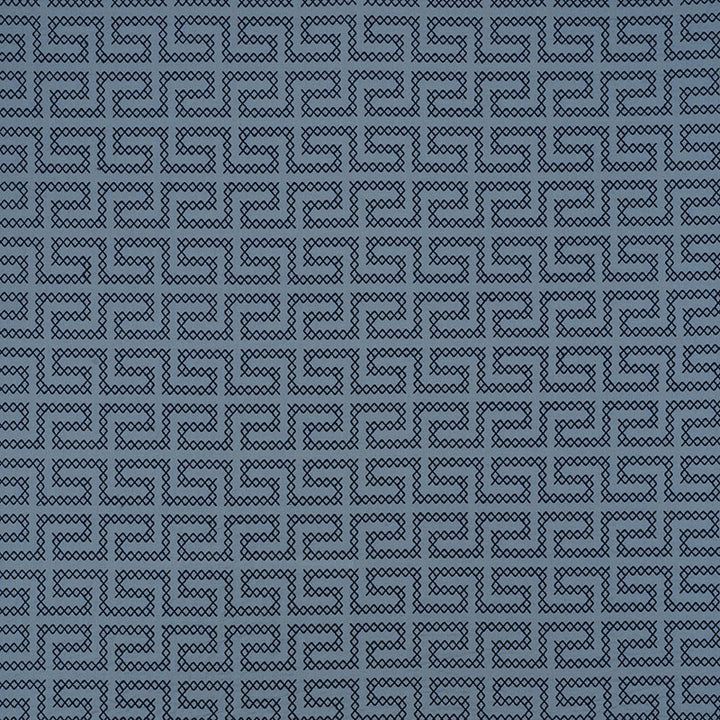 A Maze Embroidery Cadet 70235 by Schumacher Fabric Contemporary-Embroideries 36% Linen, 35% Spun, 29% Cotton - Horizontal: 4.25 and Vertical: 7.75 51 - Fabric Carolina -