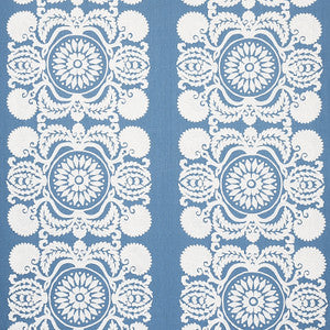 Castanet Embroidery Chambray 70262 by Schumacher Fabric