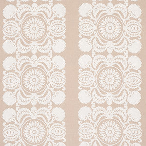 Castanet Embroidery Natural 70264 by Schumacher Fabric
