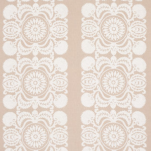 Castanet Embroidery Natural 70264 by Schumacher Fabric