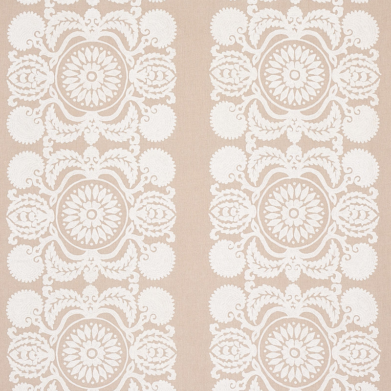 Castanet Embroidery Natural 70264 by Schumacher Fabric Schumacher Fabric Castanet Embroidery Natural 70264Fabric LINEN 80% INDIA </p><p>Repeat: H: VERT. 25 7/8" (66CM) , V: VERT. 15 5/8" (40CM) 52 - Fabric Carolina -