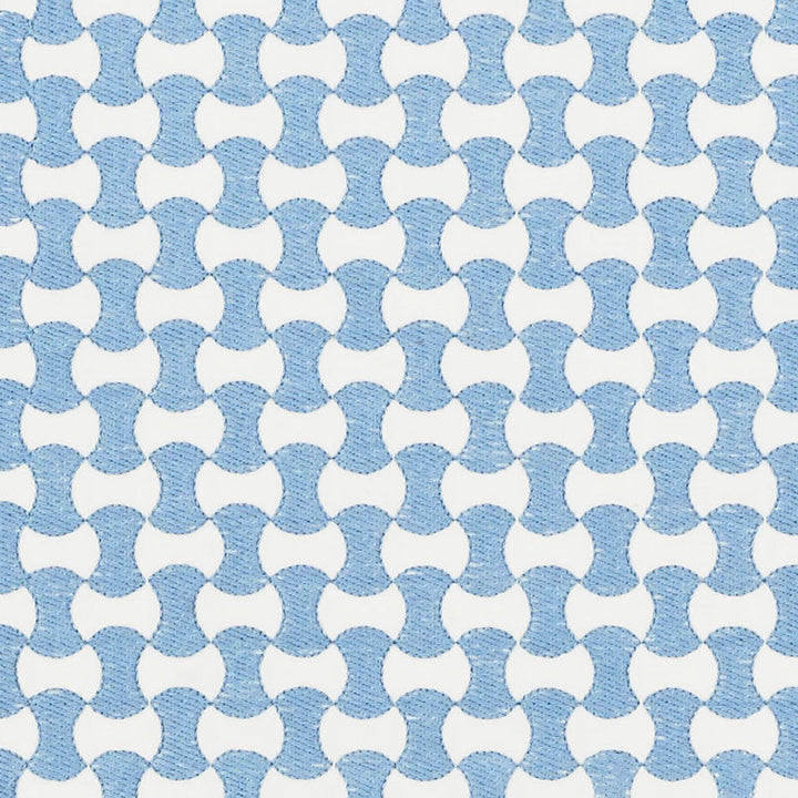 Nolita Embroidery Chambray 70374 by Schumacher Designer Fabric ESSENTIALS: SMALL-SCALE UPHOLSTERY I COTTON 63% SPUN VISCOSE 37% INDIA MARTINDALE 10,000 </p><p>Repeat: Horizontal: 3/4" (2CM) and Vertical: 1 1/2" (4CM) 50.625 - Swanky Fabrics -