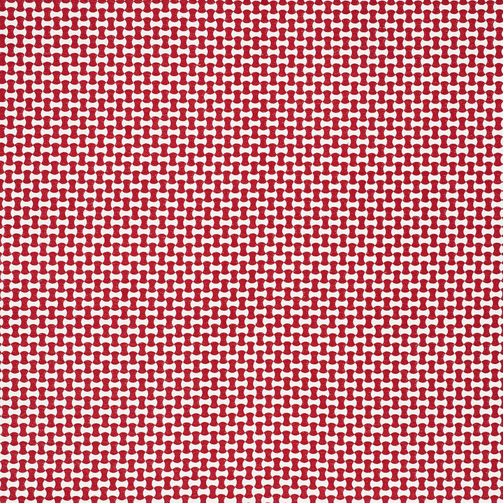 Nolita Embroidery Red 70378 by Schumacher Fabric Essentials-Small-Scale-Upholstery-Fabrics 63% Cotton, 37% Spun Martindale 10,000 Horizontal: 3/4- and Vertical: 1.5 50.625 - Fabric Carolina -