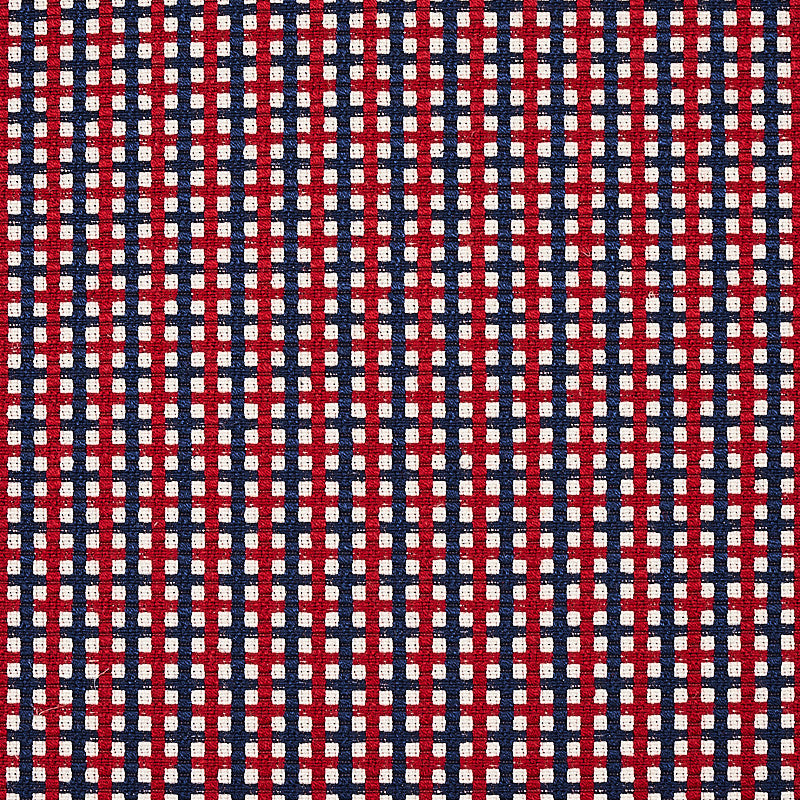 Crosstown Red/Navy 70395 by Schumacher Fabric Schumacher Fabric Crosstown Red/Navy 70395Fabric VISCOSE 38% ITALY </p><p>Repeat: H: HORZ. 3/4" (2CM) , V: VERT. 3/4" (2CM) 56.25 - Fabric Carolina -