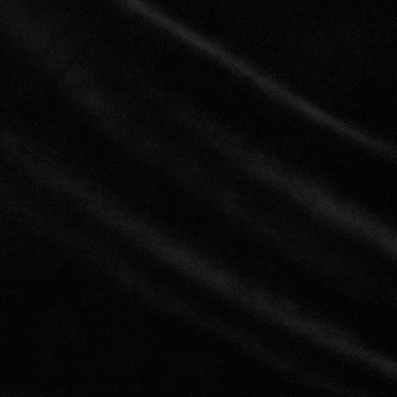 Rocky Performance Velvet Black 70474 by Schumacher Designer Fabric PERFECT BASICS COTTON 74% POLYESTER 26% UNITED STATES OF AMERICA WYZENBEEK 150,000 </p><p>Repeat: Horizontal: and Vertical: 54 - Swanky Fabrics -
