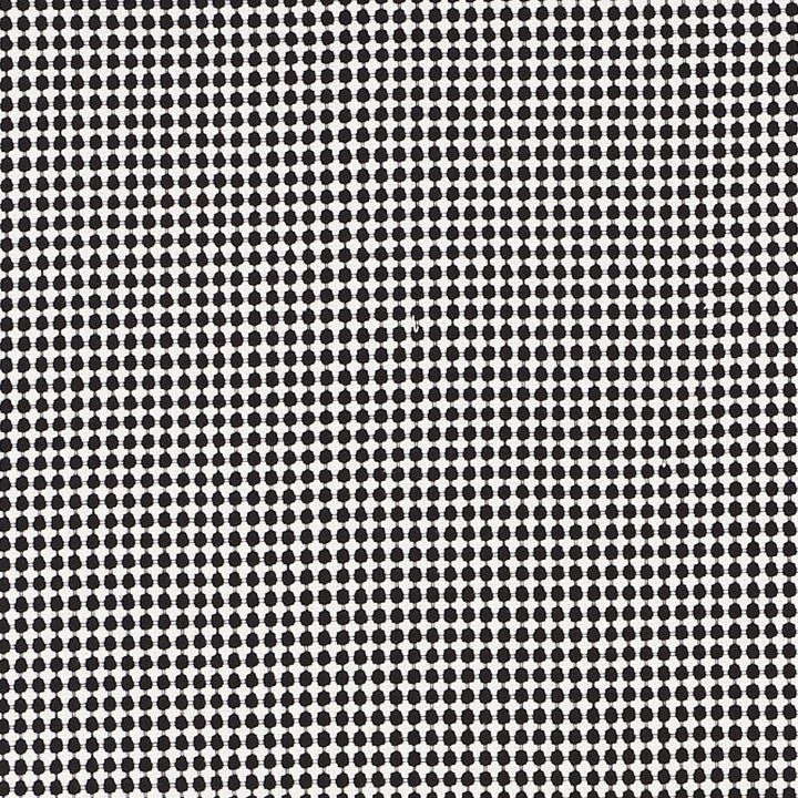 Zipster Black 70528 by Schumacher Designer Fabric ESSENTIALS: SMALL-SCALE UPHOLSTERY I See Sample INDIA - </p><p>Repeat: Horizontal: 1/4" (3CM) and Vertical: 3/8" (1CM) 54" (137CM) - Swanky Fabrics -