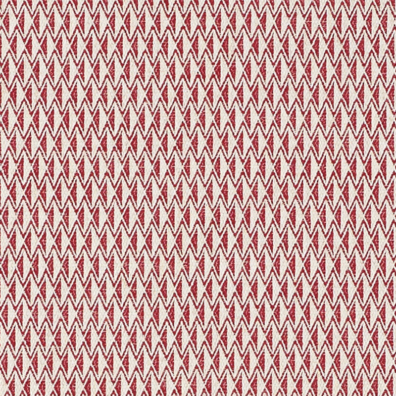 Greenpoint Red 70547 by Schumacher Designer Fabric ESSENTIALS: SMALL-SCALE UPHOLSTERY I LINEN 44% VISCOSE 28% ITALY WYZENBEEK 20,000 </p><p>Repeat: Horizontal: 1/2" (1CM) and Vertical: 1 1/2" (4CM) 56.5 - Swanky Fabrics -
