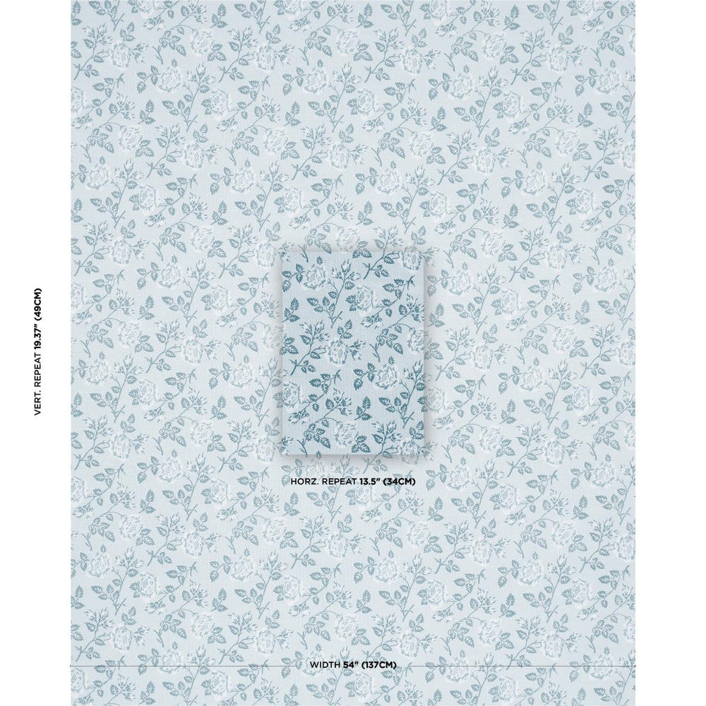 Lavinia Blue 182101 by Schumacher Fabric Veere Grenney 13.5" - Fabric Carolina -