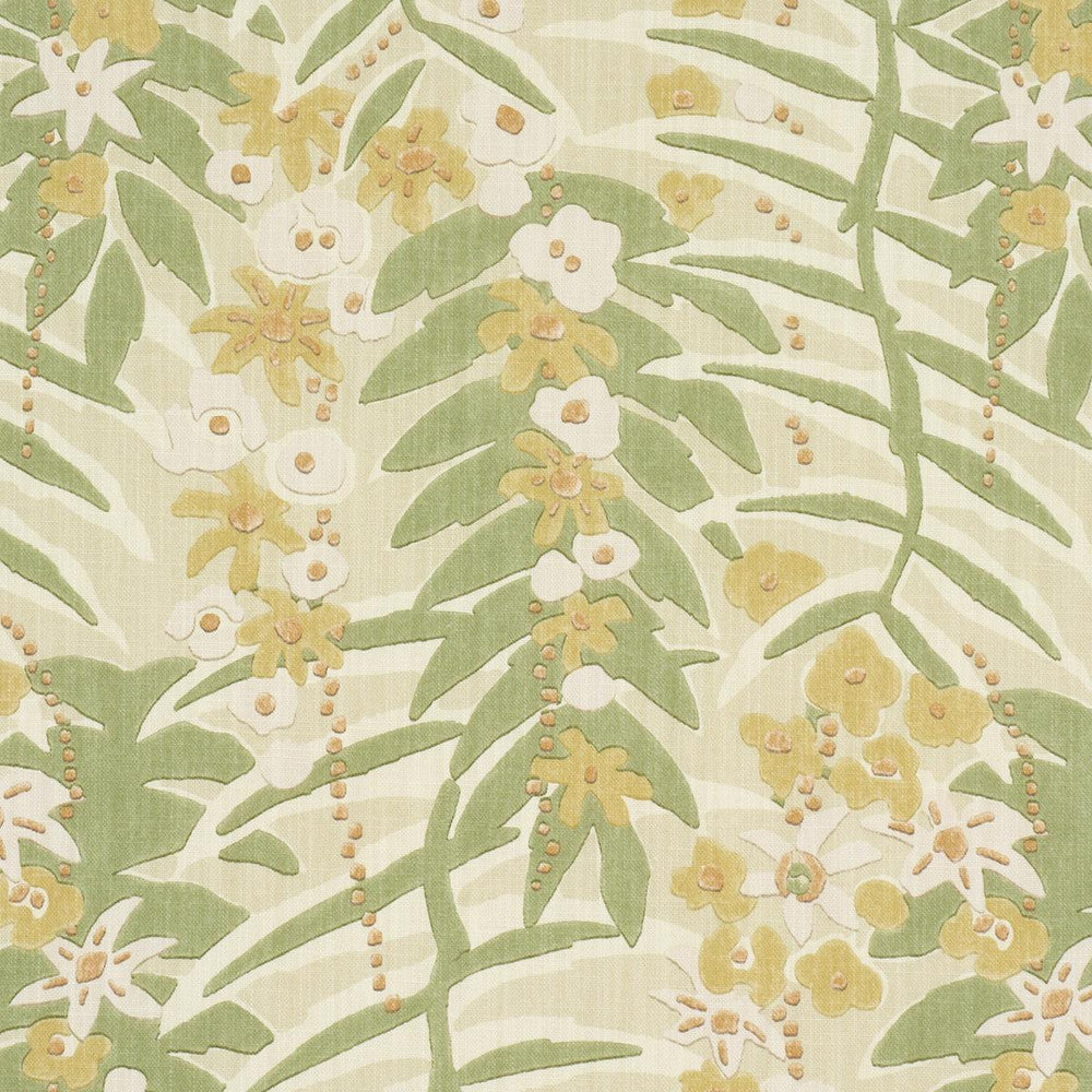 Ashbee Botanical Citron 182151 by Schumacher Fabric Craft Revival 13.5" - Fabric Carolina -