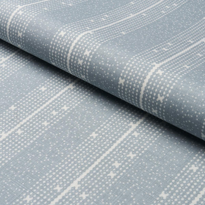 Stella Stripe Blue 182112 by Schumacher Designer Fabric Veere Grenney 8.88" - Swanky Fabrics -