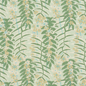 Ashbee Botanical Aqua 182152 by Schumacher Fabric