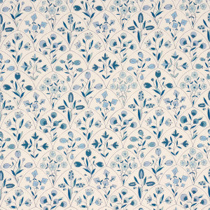 Frances Floral Indoor/Outdoor Blues 182160 by Schumacher Fabric