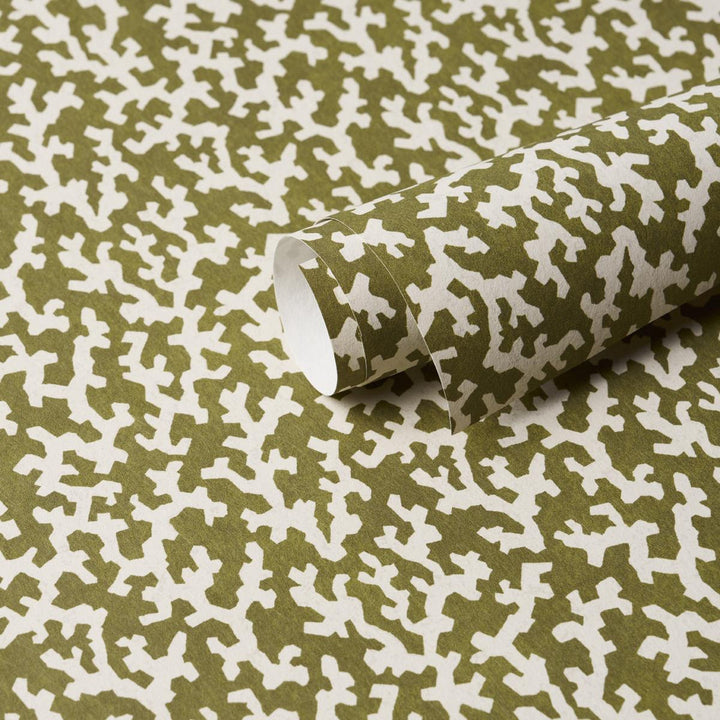 Folly Olive 5008008 by Schumacher Wallpaper Veere Grenney 4.38" - Fabric Carolina -