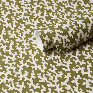 Folly Olive 5008008 by Schumacher Wallpaper