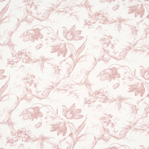 Toile De Fleurs Pink 5009123 by Schumacher Wallpaper