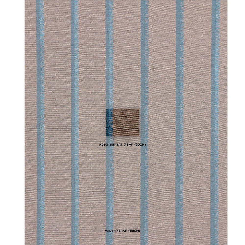 Axel Fringe Wallcovering Peacock/Brown 5015710 by Schumacher Wallpaper Patterson Flynn 7.75" - Fabric Carolina -