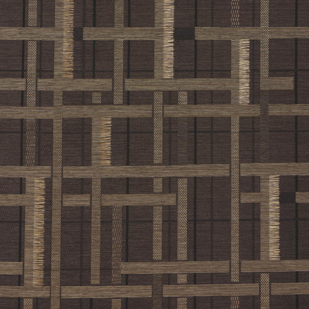 Axel Plaid Wallcovering Saddle Brown 5015722 by Schumacher Wallpaper Patterson Flynn 55.12" - Fabric Carolina -