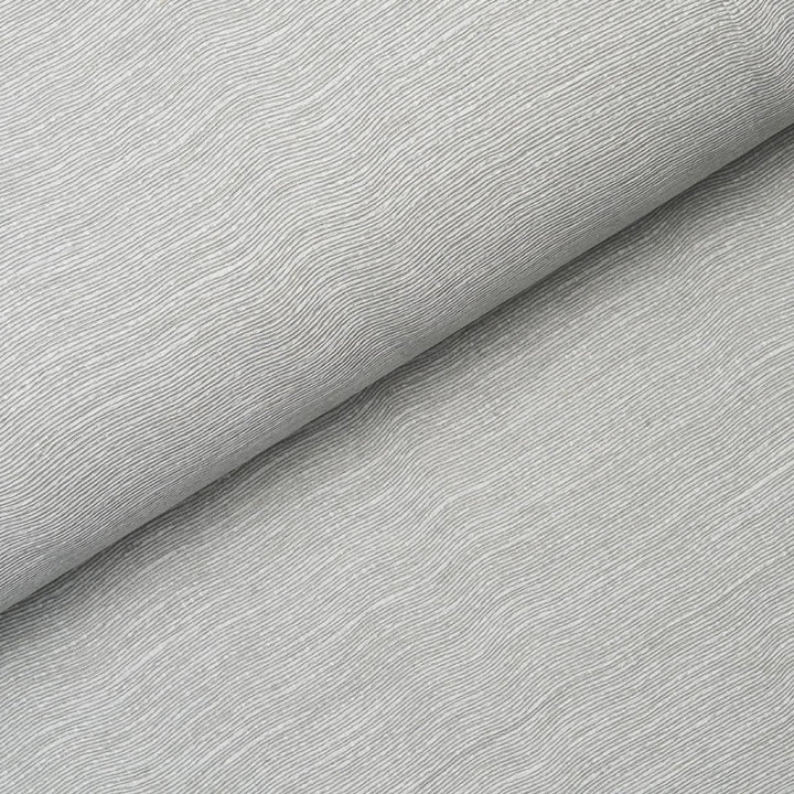 Linen Pliss Wallcovering Mist 5015893 by Schumacher Wallpaper Patterson Flynn - Fabric Carolina -