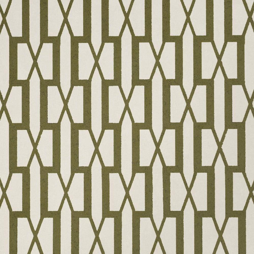 Belvedere Olive 5015910 by Schumacher Wallpaper Veere Grenney 3.0" - Fabric Carolina -