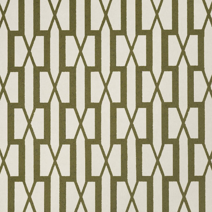 Belvedere Olive 5015910 by Schumacher Wallpaper Veere Grenney 3.0" - Fabric Carolina -
