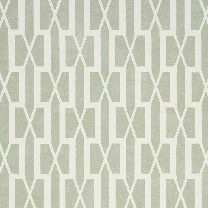 Belvedere Celadon 5015911 by Schumacher Designer Wallpaper Veere Grenney 3.0" - Swanky Fabrics -