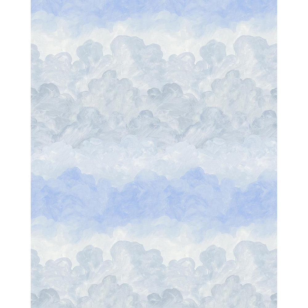 Painted Sky Clear Blue 5016021 by Schumacher Wallpaper Backdrop X Xavier Donnelly 54.0" - Fabric Carolina -