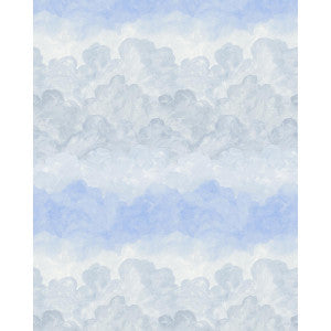 Painted Sky Clear Blue 5016021 by Schumacher Wallpaper