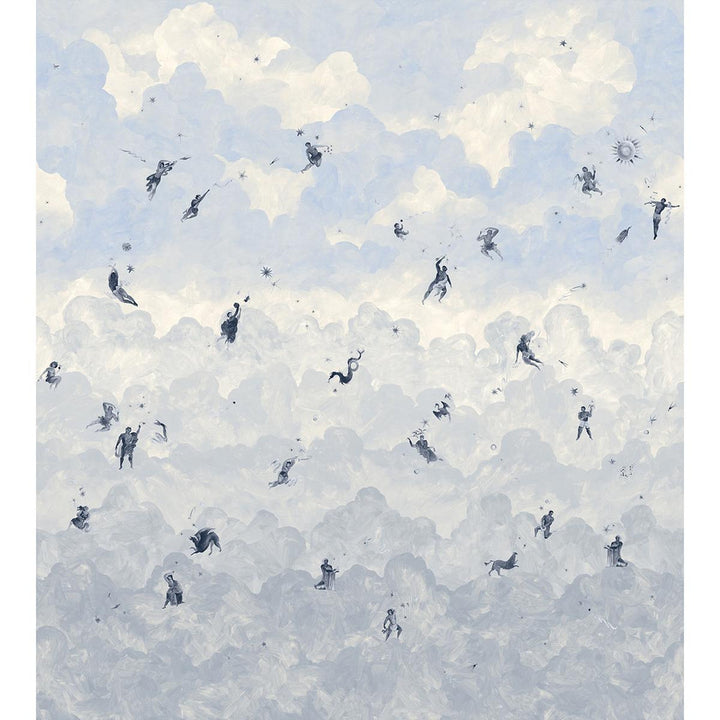 Ascendance 3 Clear Blue 5016032 by Schumacher Wallpaper Backdrop X Xavier Donnelly 162.0" - Fabric Carolina -