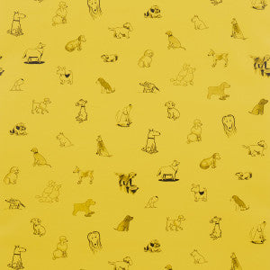 Good Dogs Everywhere Taxi-Cab Yellow 5016131 by Schumacher Wallpaper